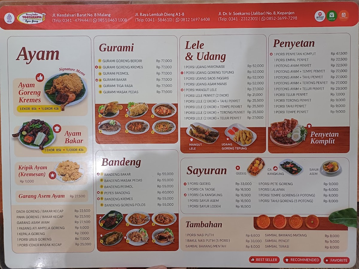 Warung Lesehan Yogyakarta Menu - Image 2